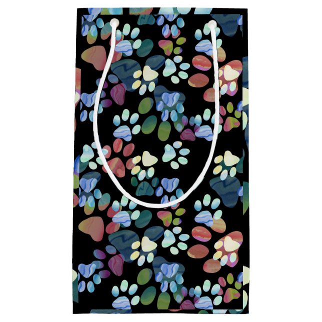 Pawprints Everywhere Small Gift Bag (Front)