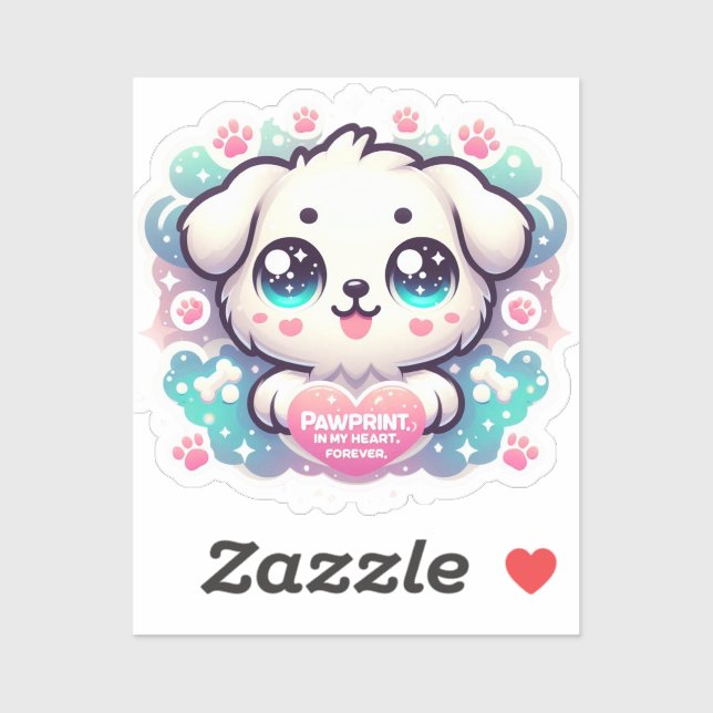 Pawprints on My Heart, Forever Kawaii Puppy Vinyl (Sheet)