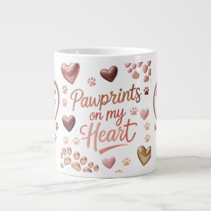 Pawprints on My Heart – Jumbo Pet Lover Mug