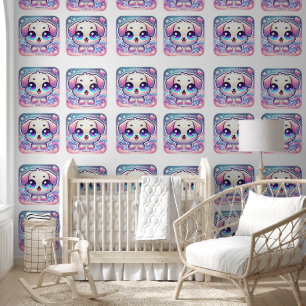 Pawprints on My Heart Kawaii Puppy Pet Love Design Wallpaper