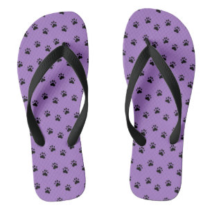 Pawprints Purple (4) Jandals