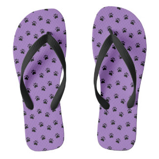Pawprints Purple (4) Jandals