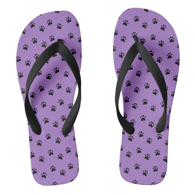 Pawprints Purple (4) Jandals (Footbed)