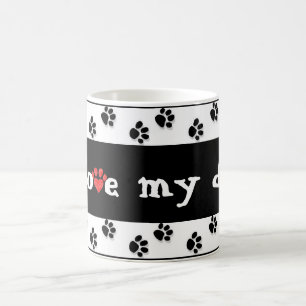 "Pawprints" (style #2) Coffee Mug