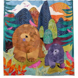 PAWS 4 A WHILE   Chow shower curtain