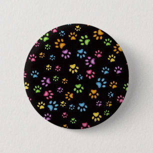 Paws 6 Cm Round Badge