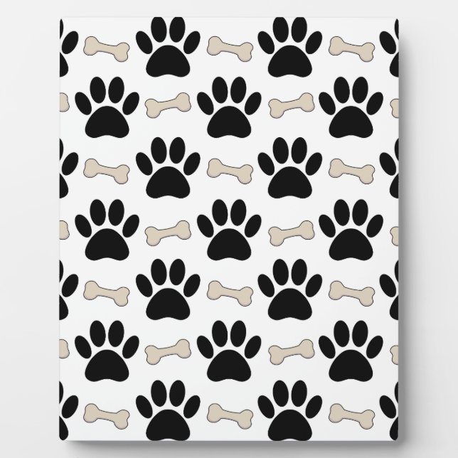 Paws And Bones Pattern Plaque (Front)