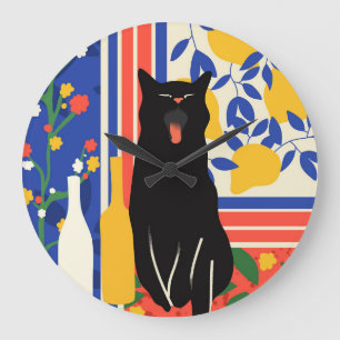 Paws and Patterns Large Clock