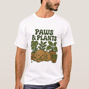 Paws and Plants Dog & Garden Design T-Shirt