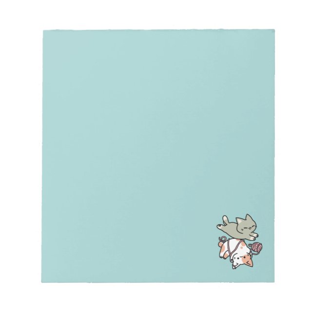 Paws and Play – Adorable Cat Illustration Notepad (Front)