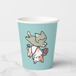 Paws and Play – Adorable Cat Illustration Paper Cups