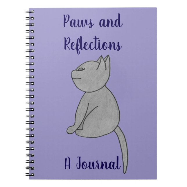 Paws and Reflections Journal Notebook (Front)