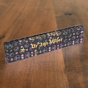 Paws and Stars Nameplate