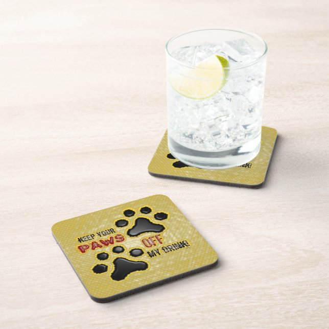 Paws Animal Paw Humour Coaster (Right Side)