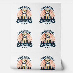 Paws Before People Cute Pet Lover Digital Art Wallpaper