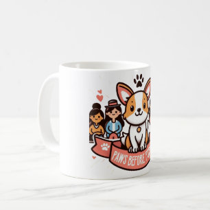 Paws Before People Mug Funny Dog Lover Coffee Cup