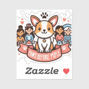 Paws Before People Vinyl Funny Dog Lover Decal