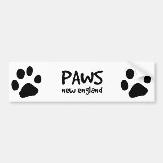 PAWS, bumper sticker, black Bumper Sticker