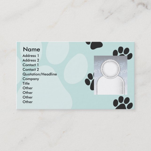 Paws - Business Card (Front)