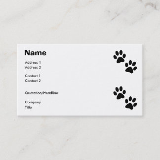 Paws Business Card