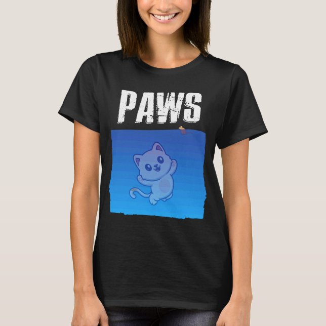 Paws Cat and Mouse Cat T-Shirt (Front)