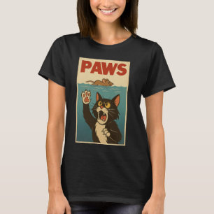 Paws Cat and Mouse Parody Funny Cat T-Shirt