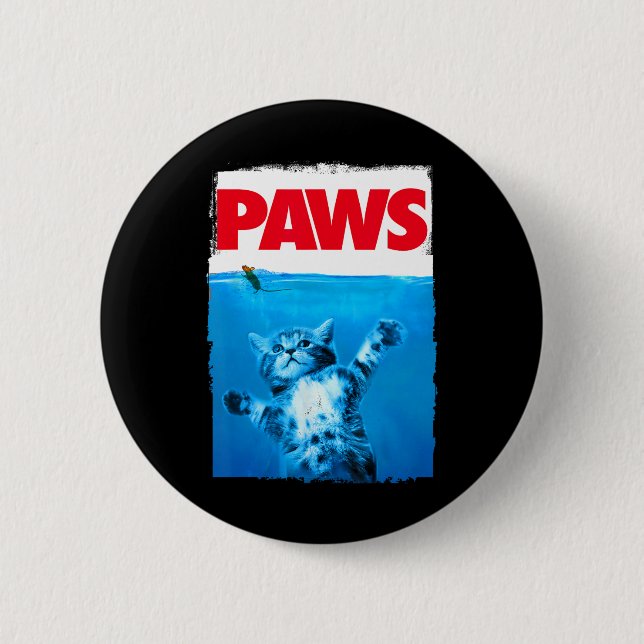 Paws Cat And Mouse Top  6 Cm Round Badge (Front)