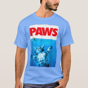 Paws Cat and Mouse Top, Cute Funny Cat Lover Parod T-Shirt