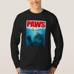 PAWS Cat And Yellow Rubber Duck T-Shirt