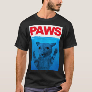 Paws Cat Meme Humour Funny Kitty Lover Funny Cats  T-Shirt