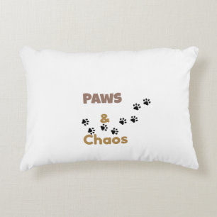 Paws & Chaos Cute Pet Lover Accent Pillow