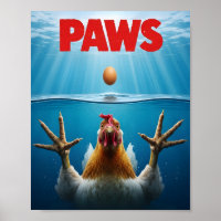 PAWS Chicken Meme – Jaws-Inspired Poultry Humour