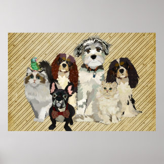 Paws, Claws & Feathers Art Poster