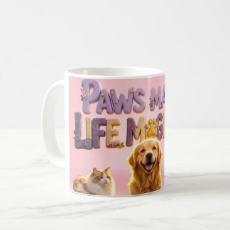 Paws, Cute Dog Cat Puppy Pet Lover Coffee Mug