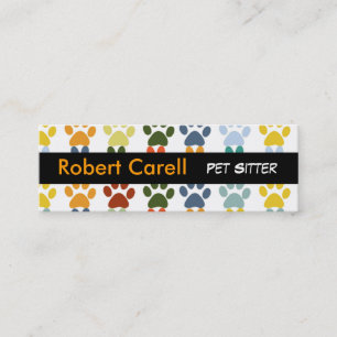 Paws Cute & Fancy Colourful Animal Pet Mini Business Card
