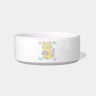 Paws & Fins – Pastel Doodle Delight Bowl