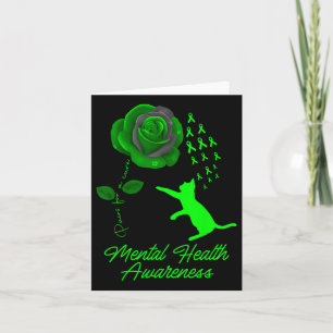 Paws For A Cure Mental Health Awareness Cat Lover Card