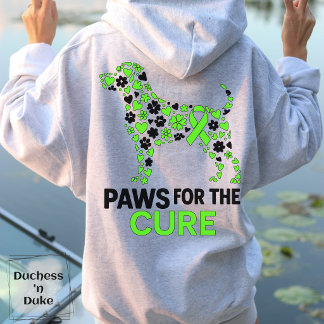 Paws for a Cure Non Hodgkins Lymphoma Awareness Hoodie