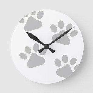 Paws for a Moment Round Clock