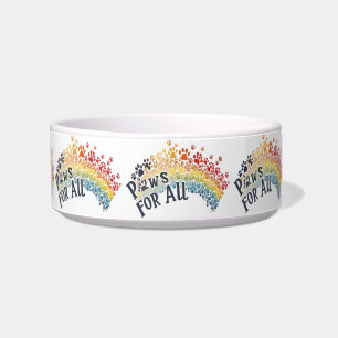 Paws for All – Rainbow Paw Print Unity  Bowl