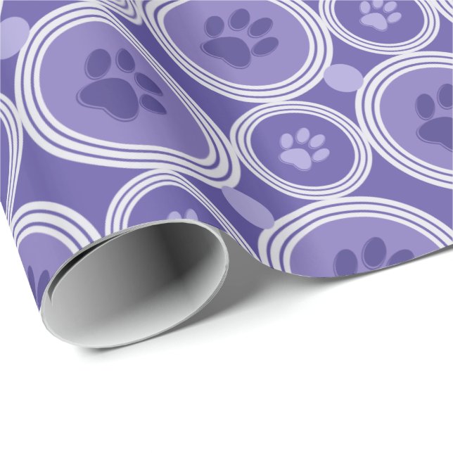 Paws-for-Giving Gift Wrap (Violet) (Roll Corner)