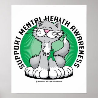 Paws for Mental Health Cat Poster