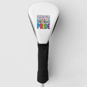 Paws for Pride Rainbow Paw Print Pet Lover Shirt_1 Golf Head Cover