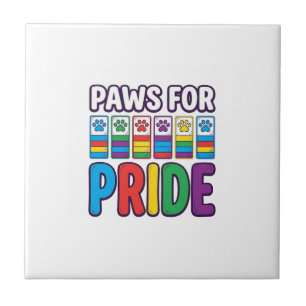 Paws for Pride Rainbow Paw Print Pet Lover Shirt_1 Tile
