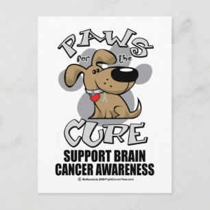 Paws for the Cure Dog Brain Cancer Postcard