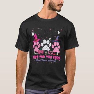 Paws For The Cure Dog Cat Lovers Breast Cancer Awa T-Shirt