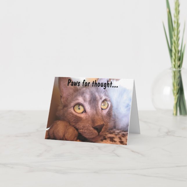 Paws For Thought Eyes Card (Front)
