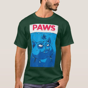 PAWS Funny Cat  For Cute Funny Cat Lover Parody  T-Shirt