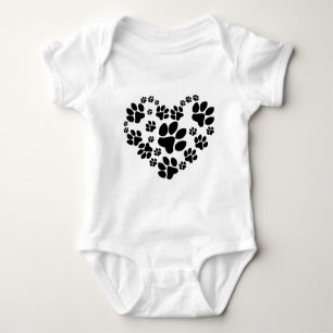Paws Heart Baby Bodysuit