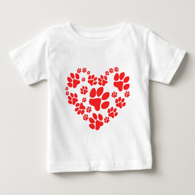 Paws Heart Baby T-Shirt (Front)